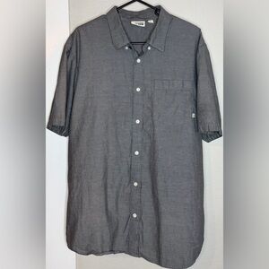 Vans gray short sleeve Button down shirt men XL